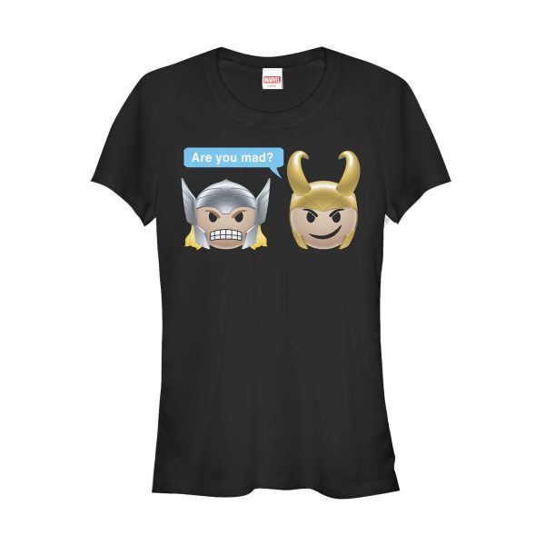 Junior’s Marvel Thor Loki Mad Emoji T-Shirt