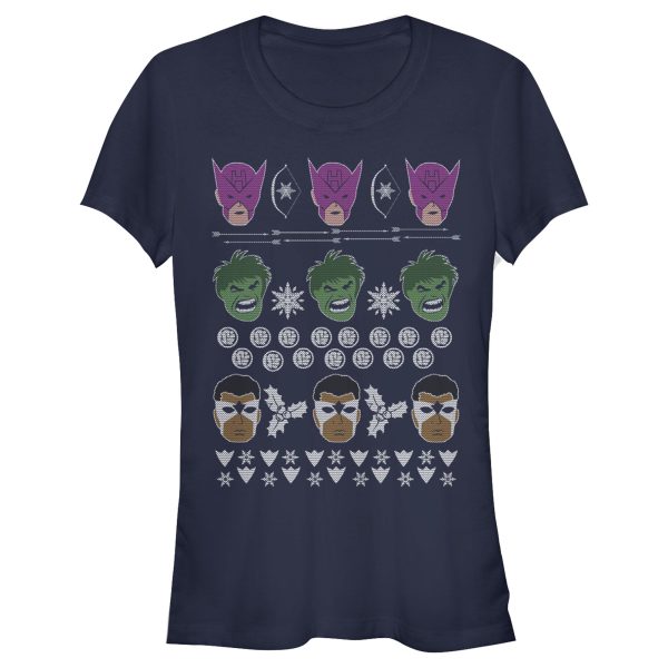 Junior’s Marvel Ugly Christmas Avengers T-Shirt