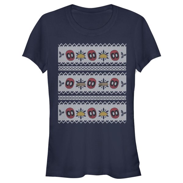 Junior’s Marvel Ugly Christmas Deadpool Taco T-Shirt