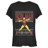 Junior’s Marvel Ugly Christmas Iron Man T-Shirt
