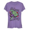 Junior’s Marvel Valentine’s Day Hulk Smashing T-Shirt