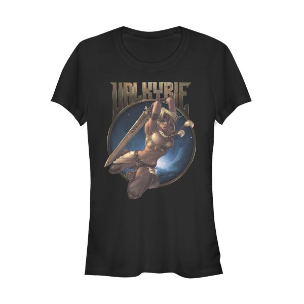 Junior’s Marvel Valkyrie Circle T-Shirt