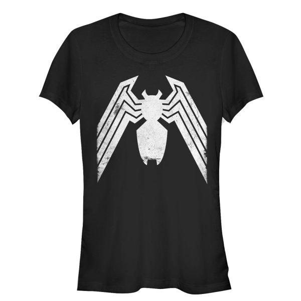 Junior’s Marvel Venom Distressed Logo T-Shirt