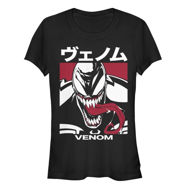 Junior’s Marvel Venom Japanese Kanji Character T-Shirt