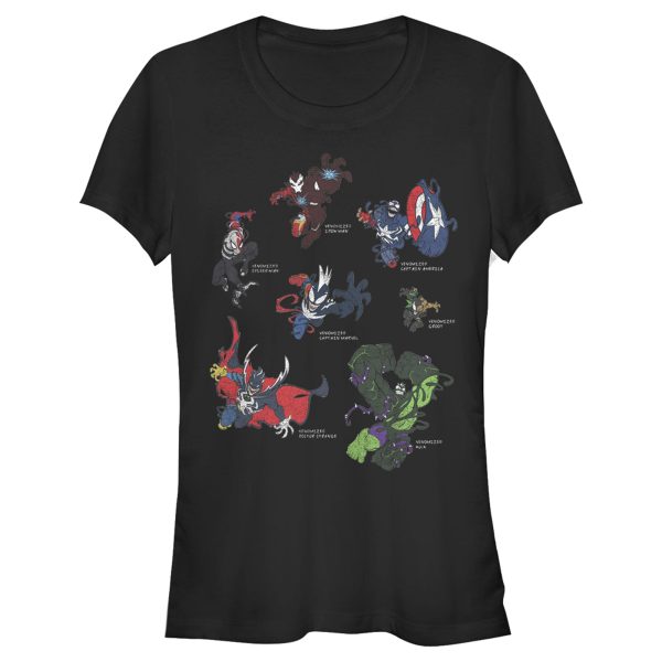 Junior’s Marvel Venomized Hero Circle T-Shirt