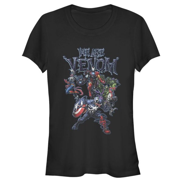 Junior’s Marvel We Are Venom Character Menagerie T-Shirt