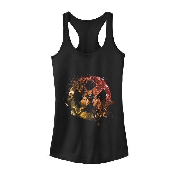 Junior’s Marvel X-Men Collage Logo Racerback Tank Top