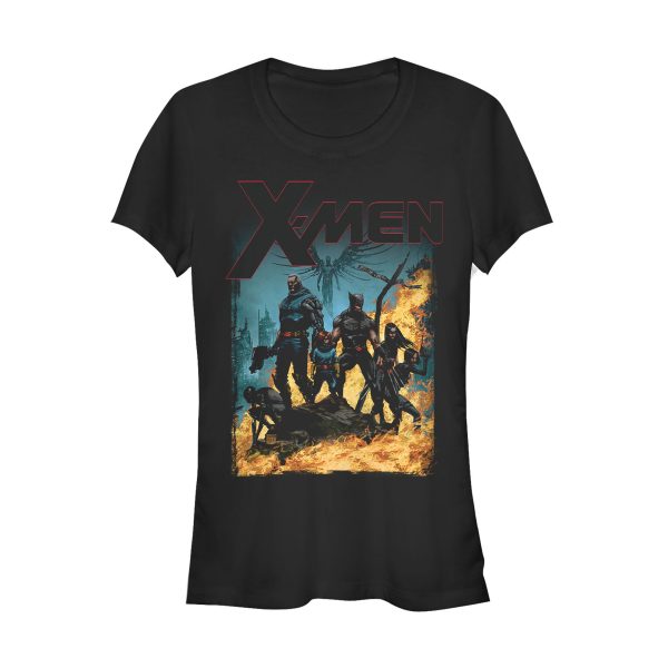 Junior’s Marvel X-Men Flame Portrait T-Shirt