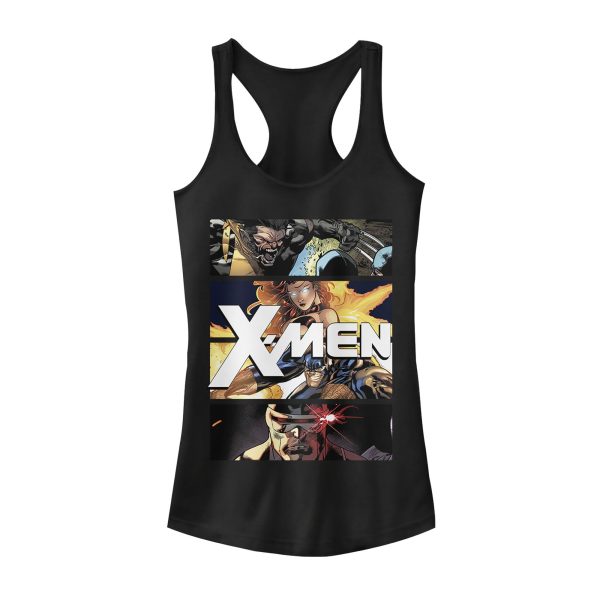 Junior’s Marvel X-Men Team Panels Racerback Tank Top