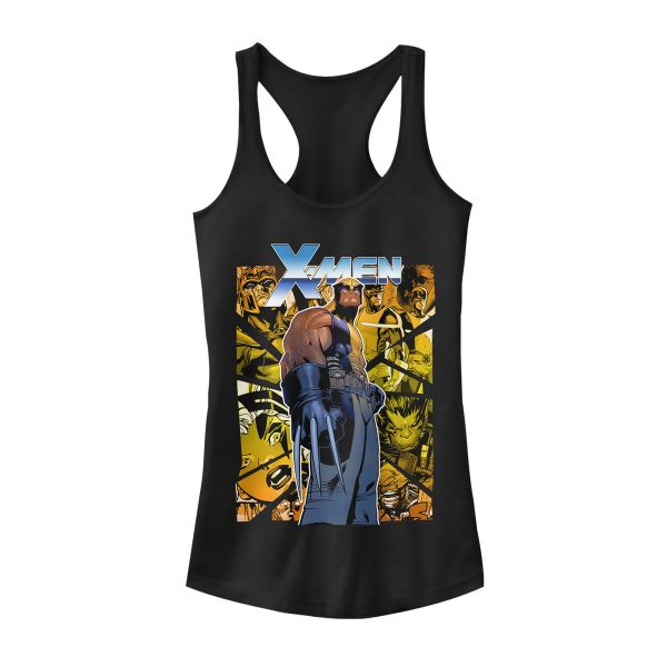 Junior’s Marvel X-Men Wolverine Shattered Scene Racerback Tank Top