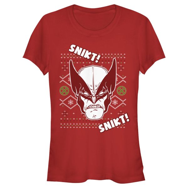 Junior’s Marvel X-Men Wolverine Snikt Ugly Sweater T-Shirt