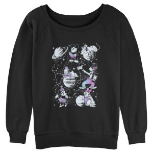 Junior’s Mickey & Friends Constellation Crew Sweatshirt