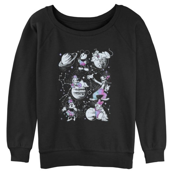 Junior’s Mickey & Friends Constellation Crew Sweatshirt