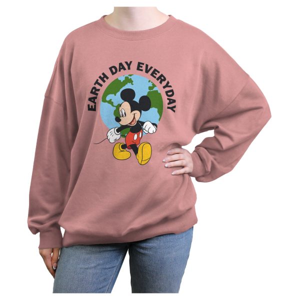 Junior’s Mickey & Friends Earth Day Everyday Bold Sweatshirt