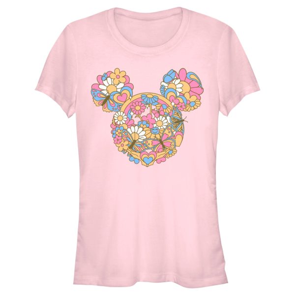 Junior’s Mickey & Friends Flowers and Butterflies Ears T-Shirt