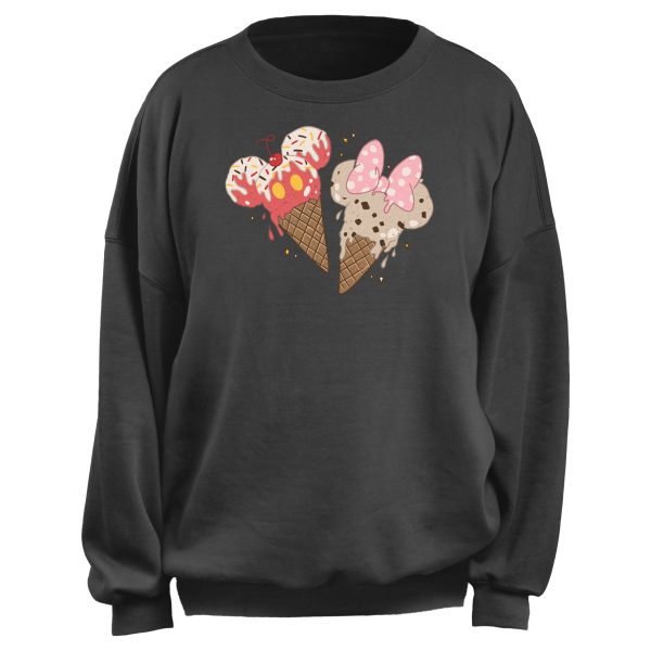 Junior’s Mickey & Friends Ice Cream Cone Lovers Sweatshirt