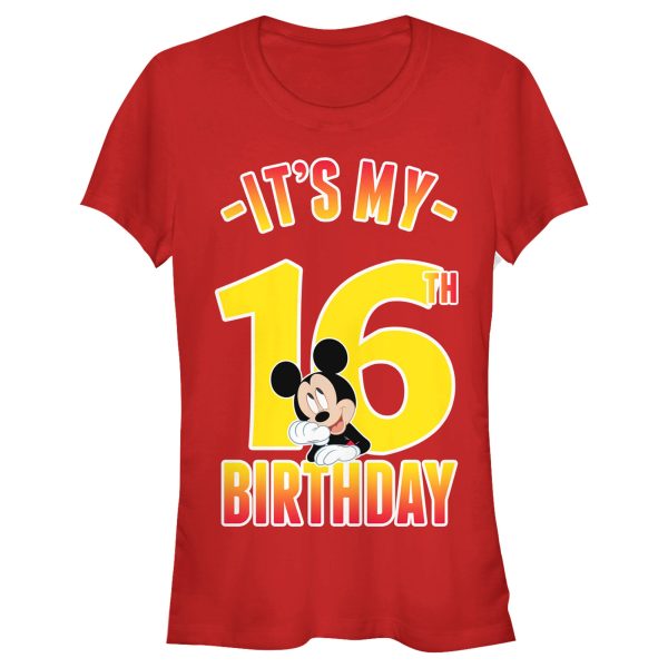 Junior’s Mickey & Friends It’s My 16th Birthday T-Shirt