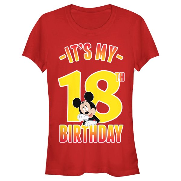 Junior’s Mickey & Friends It’s My 18th Birthday T-Shirt