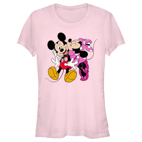 Junior’s Mickey & Friends Minnie Kiss Couple T-Shirt