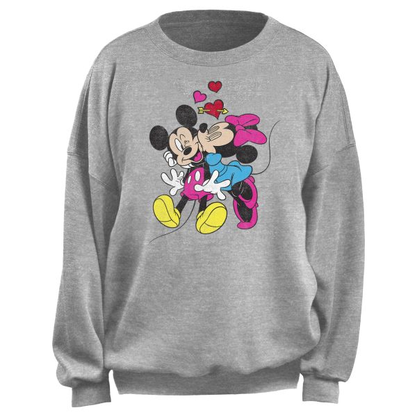 Junior’s Mickey & Friends Minnie Mouse Smooch Sweatshirt