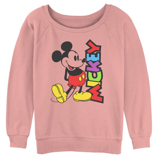 Junior’s Mickey & Friends Retro Character Name Sweatshirt