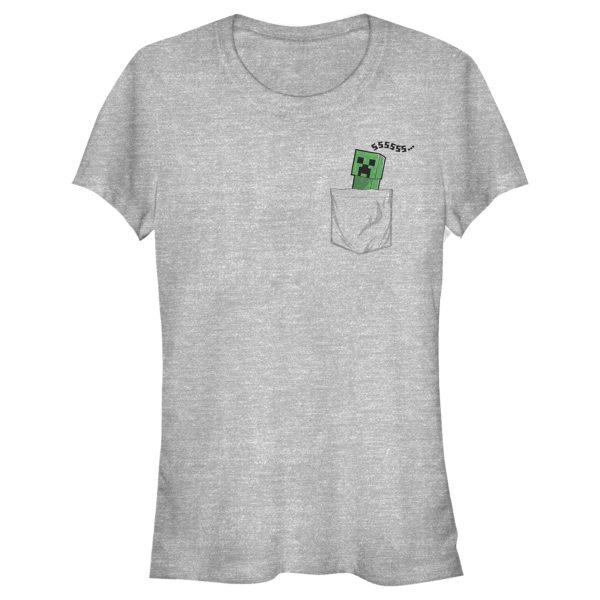 Junior’s Minecraft Faux Pocket Creeper T-Shirt