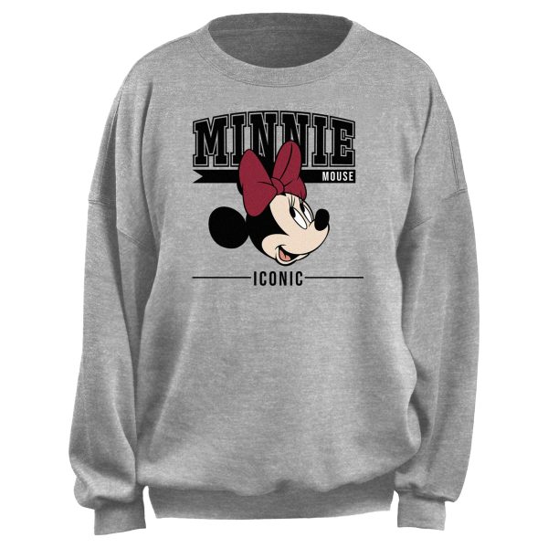 Junior’s Minnie Mouse Iconic Collegiate Sweatshirt