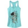Junior’s Moana Tropical Floral Shade Racerback Tank Top