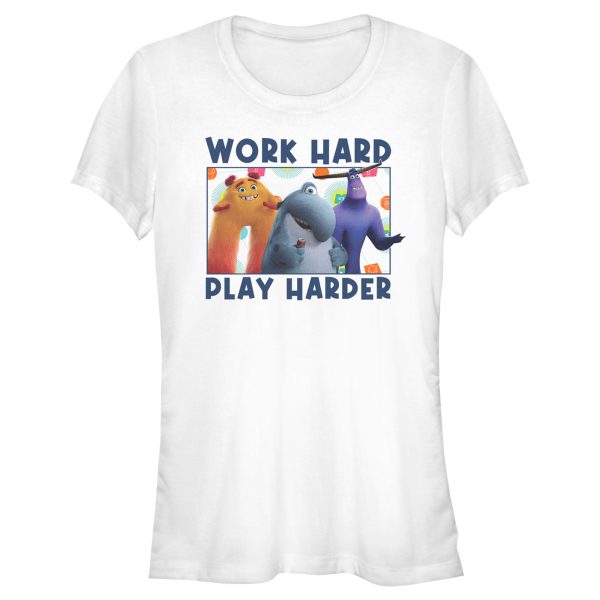 Junior’s Monsters at Work Work Hard Play Harder T-Shirt