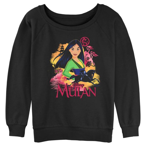 Junior’s Mulan Colorful Poster Sweatshirt