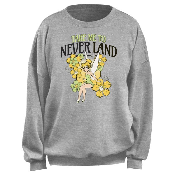 Junior’s Peter Pan Take Me to Never Land Floral Sweatshirt