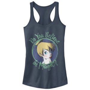 Junior’s Peter Pan Tinker Bell Believe in Magic Racerback Tank Top