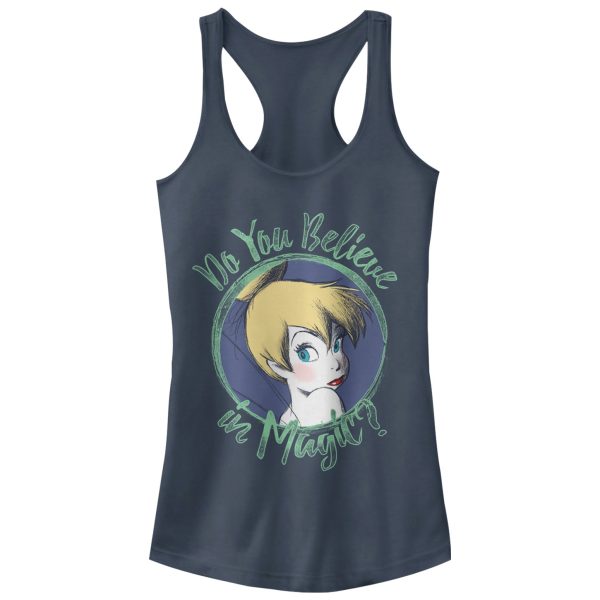 Junior’s Peter Pan Tinker Bell Believe in Magic Racerback Tank Top