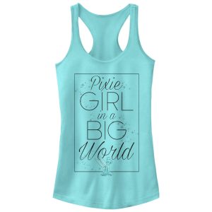 Junior’s Peter Pan Tinker Bell in a Big World Racerback Tank Top
