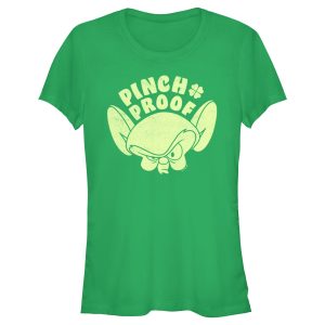 Junior’s Pinky and the Brain Distressed Pinch Proof Brain Face T-Shirt