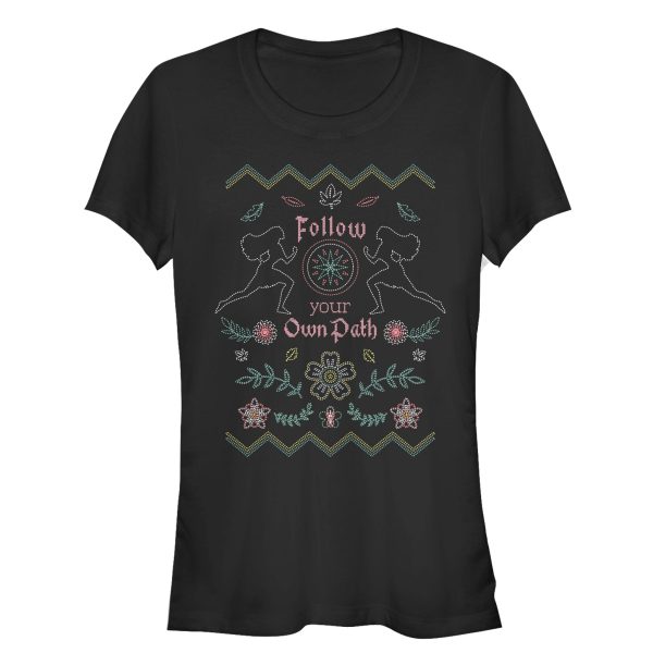 Junior’s Pocahontas Own Path Quilt T-Shirt