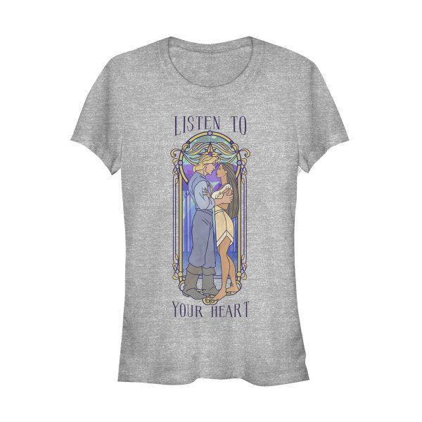 Junior’s Pocahontas Stained Glass Frame T-Shirt