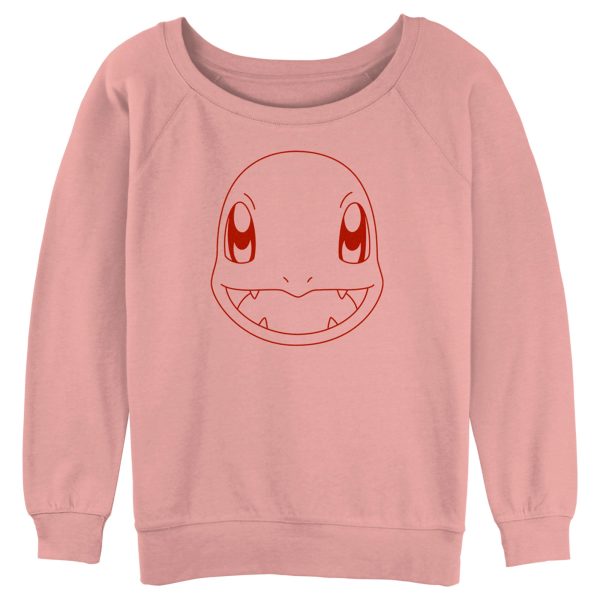 Junior’s Pokemon Charmander Line Art Face Sweatshirt