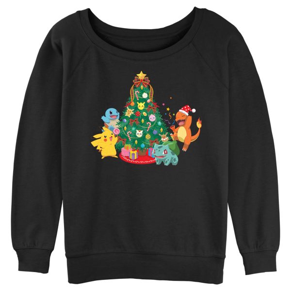 Junior’s Pokemon Christmas Tree Characters Sweatshirt