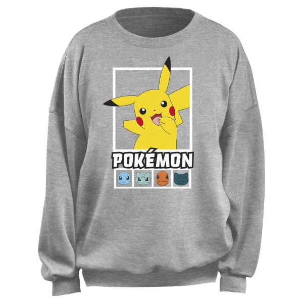 Junior’s Pokemon Classic Square Portraits Sweatshirt