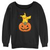 Junior’s Pokemon Halloween Jack-O’-Lantern Pikachu Sweatshirt