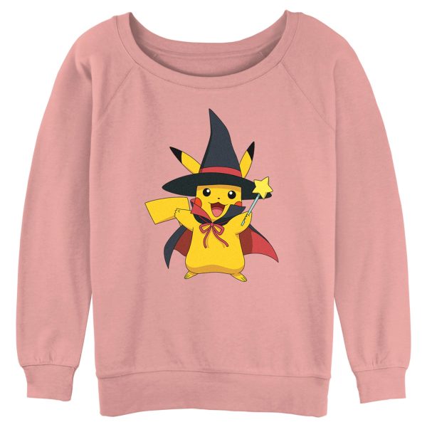 Junior’s Pokemon Halloween Pikachu Magic Wand Sweatshirt