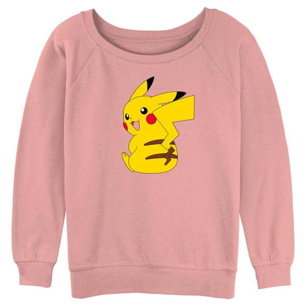 Junior’s Pokemon Pikachu Sitting Portrait Sweatshirt