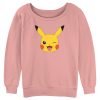 Junior’s Pokemon Pikachu Wink Face Sweatshirt