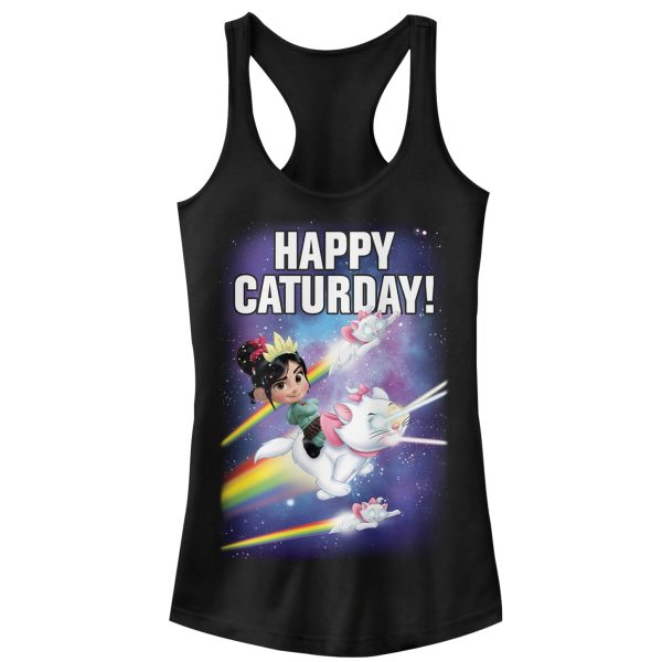 Junior’s Ralph Breaks the Internet Happy Caturday Racerback Tank Top