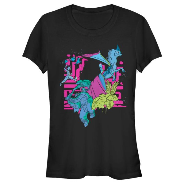 Junior’s Raya and the Last Dragon Colorful Characters in Action T-Shirt