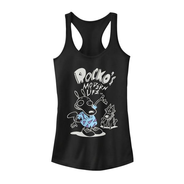 Junior’s Rocko’s Modern Life Snazzy Shirt Racerback Tank Top