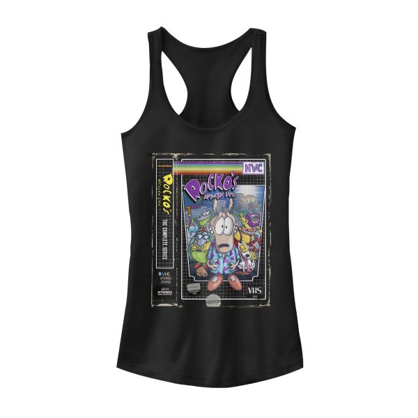 Junior’s Rocko’s Modern Life VHS Cover Racerback Tank Top