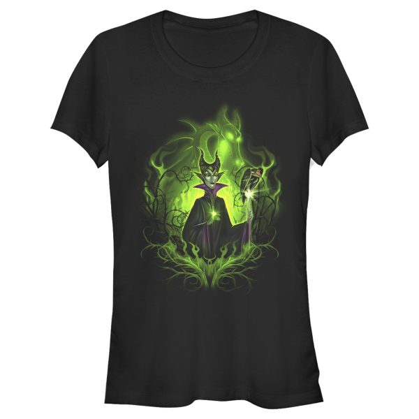 Junior’s Sleeping Beauty Dark Detailed Maleficent T-Shirt