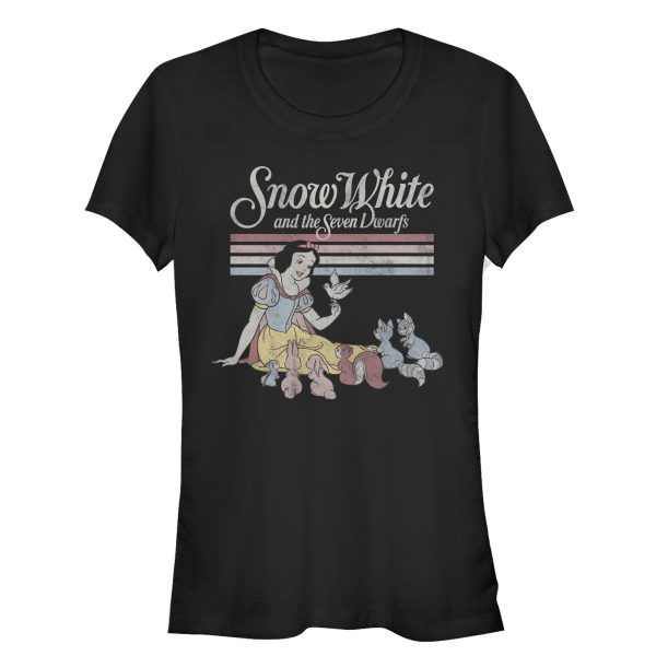 Junior’s Snow White and the Seven Dwarfs Retro Stripe T-Shirt